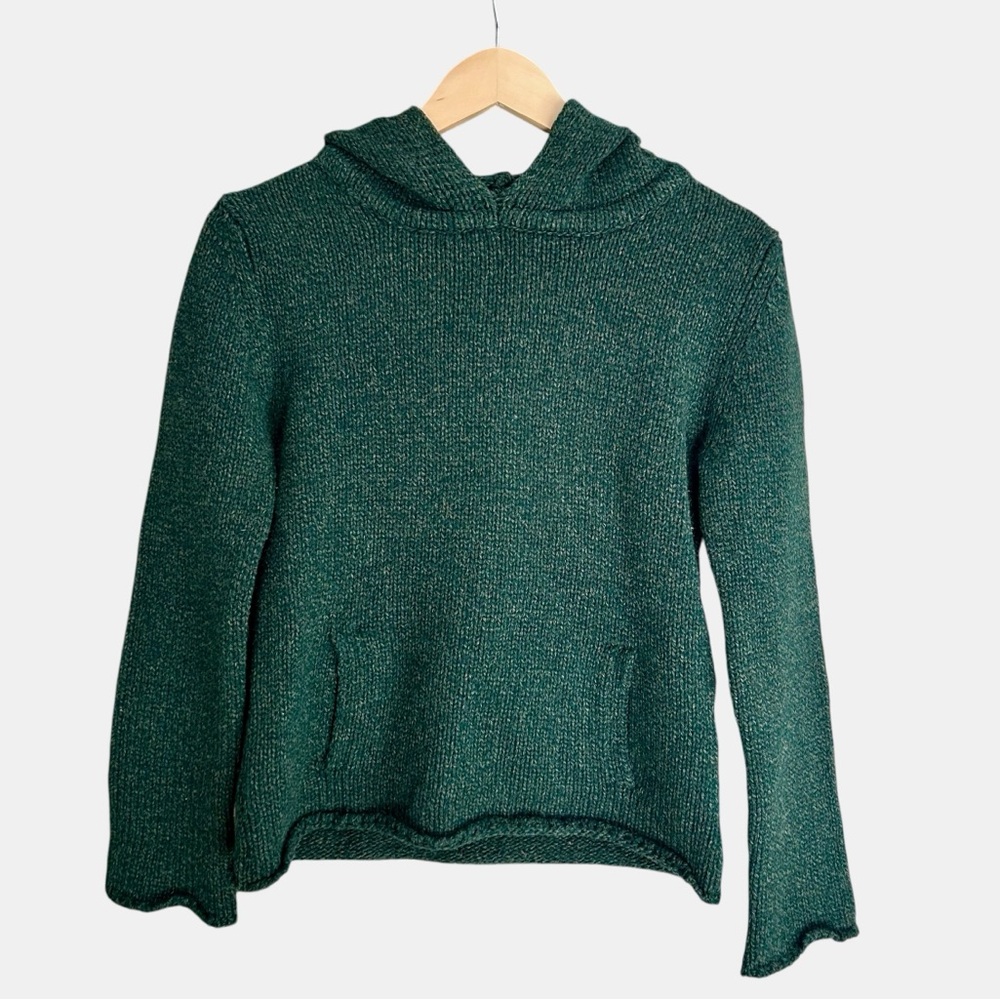 Zadig & Voltaire Forest Green Knit Hoodie Sweater Wool Blend Sz 1 Small